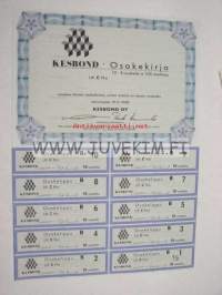 Kesbond Oy, Järvenpää 1988, 1 000 mk -osakekirja