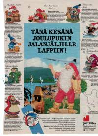 Marja Liisa Pitkäranta keräilyyn. Seura 6.5. 1988,  koko sivun  Joulumaan mainos :&quot; Tänä kesänä joulupukin jalanjäljille Lappiin&quot;