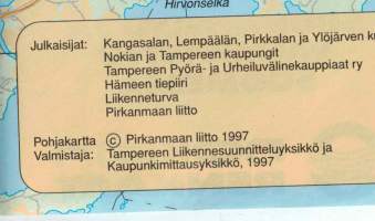 Tampereen seudun pyöräilykartta v.1997.