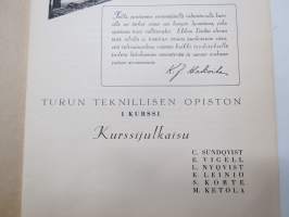 Turun Teknillinen Opisto I kurssi 1945-1947 - Kurssijulkaisu-vuosikirja, matrikkelitiedot valmistuneista valokuvineen