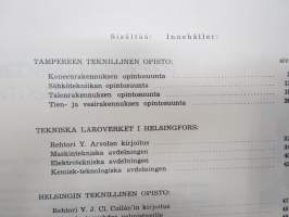 Insinöörit - Ingenjörer 1957 Tampereen Teknillinen Opisto - Tekniska Läroverket, Helsingin Teknillinen Opisto - Turun Teknillinen Opisto, - Kurssijulkaisu-vuosikirja