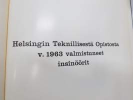 Helsingin Teknillinen Opisto, Insinöörit 1963 - Kurssijulkaisu-vuosikirja, matrikkelitiedot valmistuneista valokuvineen