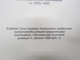 Kaikkoavat paratiisit - Suomalaisten siirtokuntien aatteellinen tausta ja perustamisvaihet Brasiliassa ja Dominikaanisessa tasavallassa n. 1925-1932