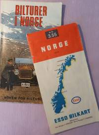 Autoilijan tiekartta/ Bilturer i Norge boken for bilturister 1978 + Norge Esso bilkart 1981