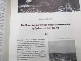 Kansa Taisteli 1959 nr 4, sis. mm. seur. artikkelit; Veikko Moilanen - Myö ei lähetä tappelematta, U.A. Ottonen - Teikarinsaarta valtaamassa elokuussa 1941 II,