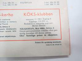 Keittiö-Kerho 1965 nr 11 Köks-klubben - Nilsjohan keittiötarvike - ja vinkkijulkaisu