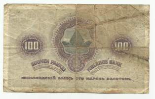 100 Markkaa 1909 nr 2012412 seteli