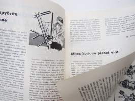 Polkupyörä ja minä - Polkupyöräkauppiaiden Liitto ry:n toimesta julkaistu polkupyörien ja pyöräilyn yleinen huolto- säilytytys- ja käyttöohje -bicycle driving &amp; care