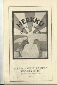 Herkku Väkirehuseokset / Maamiestenkauppa Oy Turku  1929