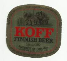 Koff Finnish Beer   olut  - olutetiketti