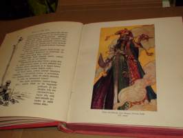 Tuhat ja yksi yötä. Suomentanut Valffrid Hedman. Kuvat  piirtänyt Rene Bull. P. 1927. Mahtavan mukaansa  tempaavia,   tuhansia  vuosia  kiertäneitä  tarinoita