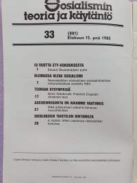 Sosialismin teoria ja käytäntö -  1985 N:o 33.
