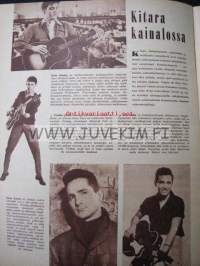 Elokuva-Aitta 1961 nr 12, kansikuva George Hamilton &amp; Dolores Hart, Liisa Roine ja Seppo Mäki häät, Kitara kainalossa mm. Elvis, Rex Gildo, ym.