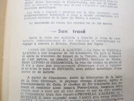 Guide des chemins de fer Corse / Le reseau des Chemins de fer de la Corse -Korsikan rautatieverkot ja niillä matkustaminen - 2 kpl painatteita aikataulut ja historia