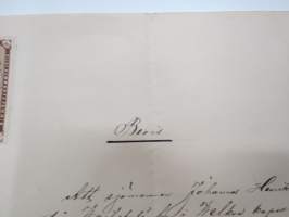 Bevis - Att sjömannen Johan Gabrielsson från Waihekylä by i Welkua... jungman på sumpen Linta i handelssjöfart emellan finska och svenska hamnar... 1889 -asiakirja