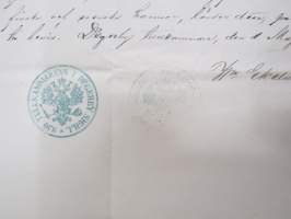 Bevis - Att sjömannen Johan Gabrielsson från Waihekylä by i Welkua... jungman på sumpen Linta i handelssjöfart emellan finska och svenska hamnar... 1889 -asiakirja