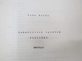 Teknillisen opiston fysiikka - Sähköoppi