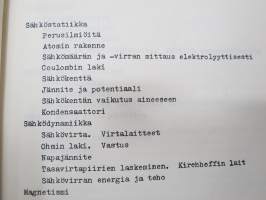 Teknillisen opiston fysiikka - Sähköoppi