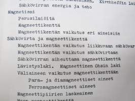 Teknillisen opiston fysiikka - Sähköoppi