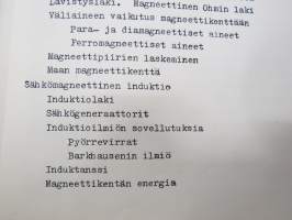 Teknillisen opiston fysiikka - Sähköoppi