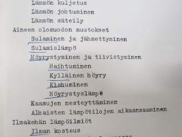 Teknillisen opiston fysiikka - Lämpöoppi - Nesteitten ja kaasujen virtaus