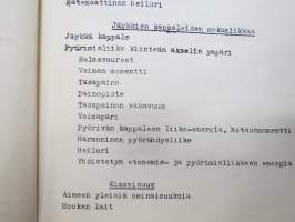 Fysiikan luennot - Mekaniikka
