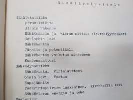 Teknillisen opiston Fysiikka - Sähköoppi