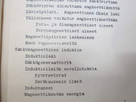 Teknillisen opiston Fysiikka - Sähköoppi