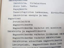 Teknillisen opiston Fysiikka - Sähköoppi