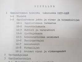 Turun Teknillinen Oppilaitos - Teknillinen Opisto - Teknillinen koulu kertomus lukuvuodesta 1957-1958