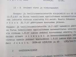 Turun Teknillinen Oppilaitos - Teknillinen Opisto - Teknillinen koulu kertomus lukuvuodesta 1957-1958