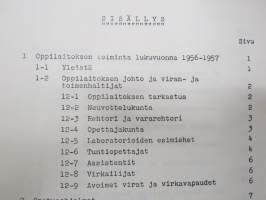 Turun Teknillinen Oppilaitos - Teknillinen Opisto - Teknillinen koulu kertomus lukuvuodesta 1956-1957