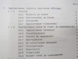 Turun Teknillinen Oppilaitos - Teknillinen Opisto - Teknillinen koulu kertomus lukuvuodesta 1958-1959