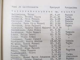 Turun Teknillinen Oppilaitos - Teknillinen Opisto - Teknillinen koulu kertomus lukuvuodesta 1958-1959