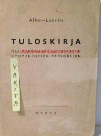 Tuloskirja  Maalaiskansakoulun laskuopin kymmenenteen painokseen