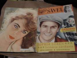 Ajan Sävel 1959 nr 1  sis. mm. artikkelit / kuvat; 4 sivua Sophia Loren , hyvä sihteeri , koulupukuja , takakuva Eliabeth Taylor