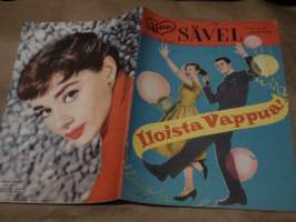 Ajan Sävel 1959 nr 17 väriliite audie murphy , takakuva audrey hepburn