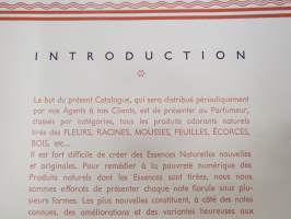 Charabot &amp; Cie, Grasse - Produits odorants naturels -company presentation &amp; catalog of products -hajusteainetehtaan tuotannon esittely- ja tuotekirja