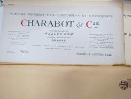 Charabot &amp; Cie, Grasse - Produits odorants naturels -company presentation &amp; catalog of products -hajusteainetehtaan tuotannon esittely- ja tuotekirja