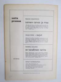 Parnasso 1961 nr 8, Paavo Rintala runoja, Kulttuurikysymyksiä Neuvostoliiton puoluekongressissa, Manfred Peter Hein, Jaakko Ahokas - Memento mori, ym.