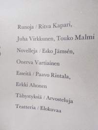 Parnasso 1963 nr 5, Ritva Kapari - runoja, Paavo Rintala - Kirjailijan maantieto, Onerva Vartiainen - Rapukestit, Erkki Ahonen - Rajaamisharhat, ym.