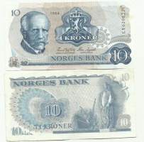 Norja 10 kruunua 1972-84 seteli