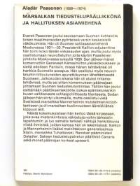 Marsalkan tiedustelupäällikkönä ja hallituksen asiamiehenä