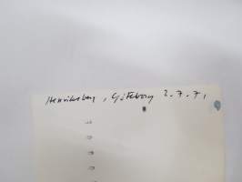 Henriksberg, Göteborg, 2.7.1971 - korsteeni -valokuva / photograph