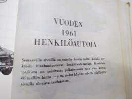 Uusi Autokirja 19. painos, mukana mm. vuoden 1961 henkilöautokuvasto