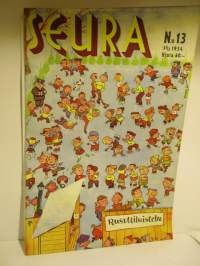 Seura 1954 / 13. 31.3. sis mm , Rakkautemme syntyi vankileirissä,Feemia Haapanen.Lentäjäksi omin nokin.Pentti Kyrölä.Maigret on hienotunteinen..