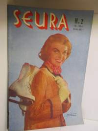 Seura 1954 / 2. 13.1. sis mm, Taina Elg artikkeli. Hevosmaailman &quot;myllyrinne&quot; Tuisku, suomen korkein hevonen. Lapin poromies kertoo Pentti Jomppanen.  ,ym