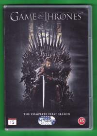 Game of Thrones 5-DVD-boksi. The complete first season/ täydellinen ensimmäinen  tuotantokausi suositusta HBO:n sarjasta