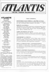 Atlantis 3/1986 - Tietoa tiedon rajamailta. Katso sisällysluettelo kuvista.