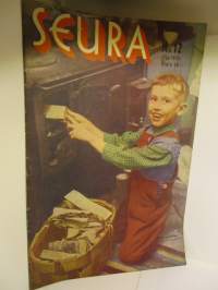 Seura 1954 / 12. 24.3. sis mm, Käynti pirtualus &quot;Arissa&quot;. Ali Khanin vaiheet osa 3. Kuka on M? osa 10. Simenon ; Maigret on hienotunteinen 1. ym